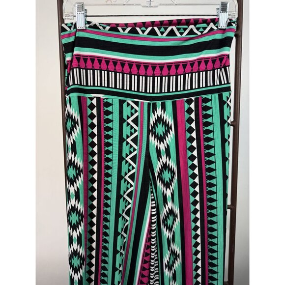 Giddy Up Glamour Womens Geometric Print Pants L USA Polyester/Spandex - Picture 5 of 16